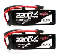 CNHL 2200mAh 3S Lipo Battery 11.1 30C (Burst 60C) with XT60 for RC Car Trucks 1/8 1/10 RC Vehicles FPV Racing,RC Quadcopter Helicopter Airplane Multi-Motor Hobby DIY Parts(2 Packs)