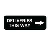 CNIAYE Acrylic Modern Minimalist Black Door Sign, 8x3 Inch, Directional Signage