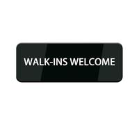 CNIAYE Acrylic Welcome Sign, 8x3 Inch, White with Black, Classic Style, Door & Wall Mount, Business & Home Use