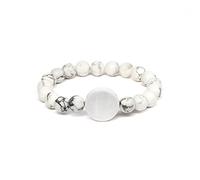 CNICK Tesla Key Bracelet Accessories: Effortlessly Lock, Unlock, and Start Your Tesla Model 3/Y/X/S with Style, The First Tesla Bracelet Accessory for Men and Women. (22cm / 8.7" Howlite)