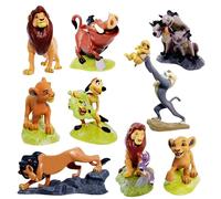 Animal Figurine Commemorative Set, Spotted Hyena&Warthog Toys, Christmas Party Cake Animal Decoration PVC Model(4.0 inch/9 Piece)