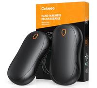Cnkeeo Hand Warmers, 2 Pack Rechargeable & Reusable 10Hrs Long Lasting 3 Levels Heating Electronic Pocket Heater for Raynauds Arthritis Outdoor Winter Sports, Cool Black, 8.8*4.8*1.8 cm (OT-91)