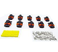 CNKF 10 Sets TE Series 4 Pin Black Female ASSY FOR MAP SENSOR ORA Waterproof Auto Connector368162-1