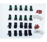 CNKF 10 Sets Weather Pack 2 pin way male female waterproof auto connectors includes terminals and seals 12015782/12010973