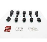 CNKF 5 Sets 2 pin Sumitomo RS series male female black waterproof auto electric connectors 6185-0865 6188-0554