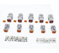 CNKF 5 Sets 4 pin DTP gray male female waterproof auto connectors DTP06-4S/DTP04-4P