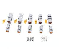 CNKF 5 Sets Deutsch DTM gray PLUG 2 position way male female auto connector DTM06-2S DTM04-2P with terminals pins
