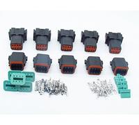 CNKF 5 Sets DT 8 Pin black male and female auto Waterproof Electrical Wire Connector Plug DT06-8S/DT04-8P