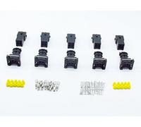 CNKF 5 Sets EV1 3.5 Series 2pin Male Female Plug Fuel Injector Connector 282189-1