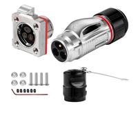 CNLINKO BD-20 Industrial Waterproof Connector IP68 Circular Connector Device-Side Fast Plugging Metal Aviation Plug Anti-Interference Shell Screw Assembly M20 3 Pin Flange Socket
