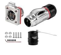 CNLINKO BD-20 Industrial Waterproof Connector IP68 Circular Connector Device-Side Fast Plugging Metal Aviation Plug Anti-Interference Shell Screw Assembly M20 2 Pin Flange Socket