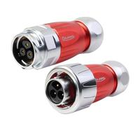 CNLINKO DH-16 3 Pin IP68 Waterproof Connector Screw-Assembly All-Metal Electrical Male and Female Plug for Solar Industrial Machinery Outdoor Equipment M16 Inline Kit (3-Pin)