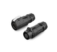 CNLINKO LP-12 IP68 Industrial Waterproof Connector Quick Plug Circular Connector PBT Plastic Shell Aviation Connector M12 2-8 Pin Male Plug and Female Plug (8 PIN)