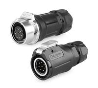 CNLINKO LP-16 8 PIN Industrial Waterproof Connector, IP68 Circular Connector, PBT Plastic Shell Quick Plug Aviation Connector M16 Male Plug and Female Plug (8 Pin