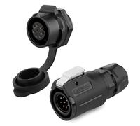 CNLINKO LP-16 Industrial Waterproof Connector IP68 Circular Connector Quick Plugging Aviation Connector PBT Plastic Shell Connector Fast Release Connector M16 2-9 Pin Threaded Socket (8 Pin)