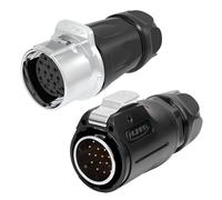 CNLINKO LP-24 19 Pin Circular Connector IP68 Waterproof Fast Locking Aviation Mating Plug Set for Outdoor Industrial Use(19-Pin)