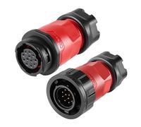 CNLINKO YM-20 12 PIN Industrial Waterproof Connector,IP68 Circular Connector,PBT Plastic Shell Quick Plug Aviation Connector M20 Male Plug and Female Plug (12 PIN)