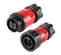 CNLINKO YM-20 2 PIN Industrial Waterproof Connector,IP68 Circular Connector,PBT Plastic Shell Quick Plug Aviation Connector M20 Male Plug and Female Plug (2 PIN)