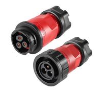 CNLINKO YM-20 3 PIN Industrial Waterproof Connector,IP68 Circular Connector,PBT Plastic Shell Quick Plug Aviation Connector M20 Male Plug and Female Plug (3 PIN)