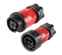 CNLINKO YM-20 4 PIN Industrial Waterproof Connector,IP68 Circular Connector,PBT Plastic Shell Quick Plug Aviation Connector M20 Male Plug and Female Plug (4 PIN)