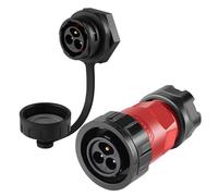 CNLINKO YM-20 Single-Hole Waterproof Connector with PIN Partitioned Design, IP68 Circular Connector, Quick Plugging Aviation Connector, M20 Power Data Connector (3 PIN)