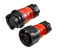 CNLINKO YM-24 12-Pin Inline Connector IP68 Waterproof PBT Plastic Solder Assembly Cylindrical Coupler for Industrial Use