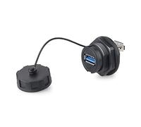 CNLINKO YU-USB Industrial Waterproof Connector IP65 USB3.0 Circular Connector High-Speed Data Transmission Aviation Connector PBT Plastic Shell Connector Female Socket