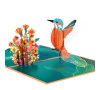 CNLITIHEKA 3D Hummingbird Pop Up Card, Mother’s Day, Birthday, Anniversary, Valentine, Thank You Card with Envelope and Blank Note.