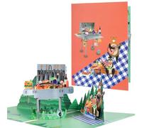 CNLITIHEKA BBQ Pop Up Cards, Happy Fathers Day Card, Fathers Day Pop Up Card, 3D Popup Greeting Card, Father's Birthday Card, Father's Anniversary Card Includes Envelope and Note Tag.