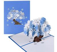 CNLITIHEKA Christmas Greeting Card Handmade 3D Popup Christmas Cards For Christmas or Holidays Includes Envelope and Note Tag(Snowflake Tree )