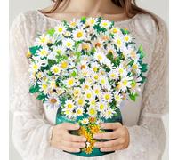 CNLITIHEKA Daisy Flower Bouquet Pop Up Cards, Pop Up Flower Bouquet Greeting Cards, Mother's Day Flower Pop Up Card, Get Well Soon Card, 3D Birthday Card, Includes Envelope And Note.