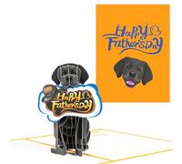 CNLITIHEKA Dog Happy Fathers Day Card, Fathers Day Pop Up Card, for Dad, Husband, Brother, Boss, Men.