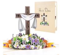 CNLITIHEKA Easter Pop Up Card, Happy Easter Cards, Religious Easter Cards, 3D Easter Greeting Cards, Pop Up Greeting Cards, for Kids Family Friends, Includes Envelope.