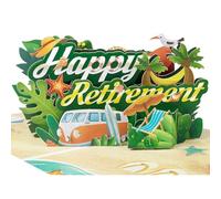 CNLITIHEKA Happy Retirement Pop Up Card, Retiree Congrats Card, 3D Pop Up Greeting Card.
