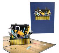 CNLITIHEKA Toolbox Pop Up Cards, Pop Up Fathers Day Cards, Father's Birthday Card, for Dad Husband Boyfriend Grandpa.