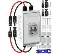 CNLONQ Solar PV Isolator Switch 20A 1000V DC Miniature Circuit Breaker IP66 Waterproof with PV Connector and Install Hook for Outdoor Balcony Solar Panel, RV, Battery and Home