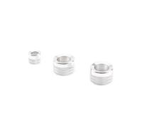CNMNDE 3pcs Air Conditioning Knobs Audio Control Button Knob Fit For BMW X5 X6 E70 E71 E72 2008-2013 auto HVAC Knob Ring lid(Silver)
