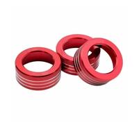 CNMNDE 3X AC Knob Control Volume Red Cover Rings Trim Fit for Subaru, BRZ FRS Fit for Toyota 86 GT86 FT86 2013-UP auto HVAC Knob Ring lid(Red)