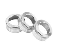 CNMNDE 3X AC Knob Control Volume Red Cover Rings Trim Fit for Subaru, BRZ FRS Fit for Toyota 86 GT86 FT86 2013-UP auto HVAC Knob Ring lid(Silver)