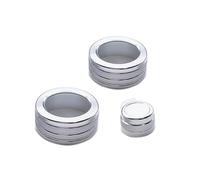 CNMNDE Car Air Condition Audio Volume Control Button Knob Fit For BMW X3 F25 2011-2013 auto HVAC Knob Ring lid(Silver)