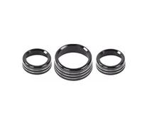 CNMNDE Car Air Conditioning Volume Radio Button Knob Fit for Dodge, Challenger 2015-2022 auto HVAC Knob Ring lid(Black)