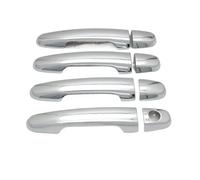 CNMNDE Car Door Handle Cover Trim,Fit For Citroen, C1 MK2 2015-2019 Styling Accessories Chrome car Door Handle Exterior Trim(Silver 0 Button)