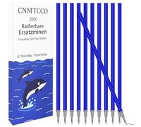 CNMTCCO 20 x Blue Refills, Compatible with Legami Pens, Tip 0.7 mm, Height 13 cm, Erasable Ink Roller