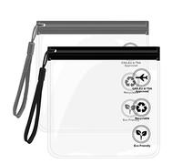 CNMTCCO Clear Travel Toiletry Bags, Airport Security Liquids Bags for Toiletries 20x20cm TSA Approved,Travel Accessories Makeup Holiday Essentials Luggage for Men Women (2)