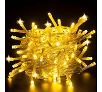 CNMTCCO Fairy Lights, 50 LEDs Battery Operated String Lights for Indoor Outdoor Bedroom Lighting, Wedding Decor, Party, Garden, Christmas, Tree Decoration (5M/16.4FT Warm White)