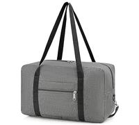 CNMTCCO for Ryanair Cabin Bag 40x20x25 Underseat Small Carry on Hand Luggage Holdall Travel Bag with Shoulder Strap Foldable Men and Women (Grey)