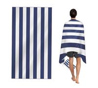 CNMTCCO Large Beach Towel for Adults with Bag - Quick Dry Microfibre - 100% Recycled Towel - Sand Free, Lightweight, Compact (160x90cm, 63x35in) (Blue)