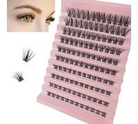 CNMTCCO Lash Clusters, 120Pcs DIY lash Extenisons 8-16MM D Curl Fluffy Individual Natural Wispy Lashes Reusable Eyelash Extension at Home (Densely)