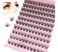 CNMTCCO Lash Clusters, 120Pcs DIY lash Extenisons 8-16MM D Curl Fluffy Individual Natural Wispy Lashes Reusable Eyelash Extension at Home (Naturally)