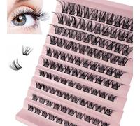 CNMTCCO Lash Clusters, 120Pcs DIY lash Extenisons 8-16MM D Curl Fluffy Individual Natural Wispy Lashes Reusable Eyelash Extension at Home (Fluffy)